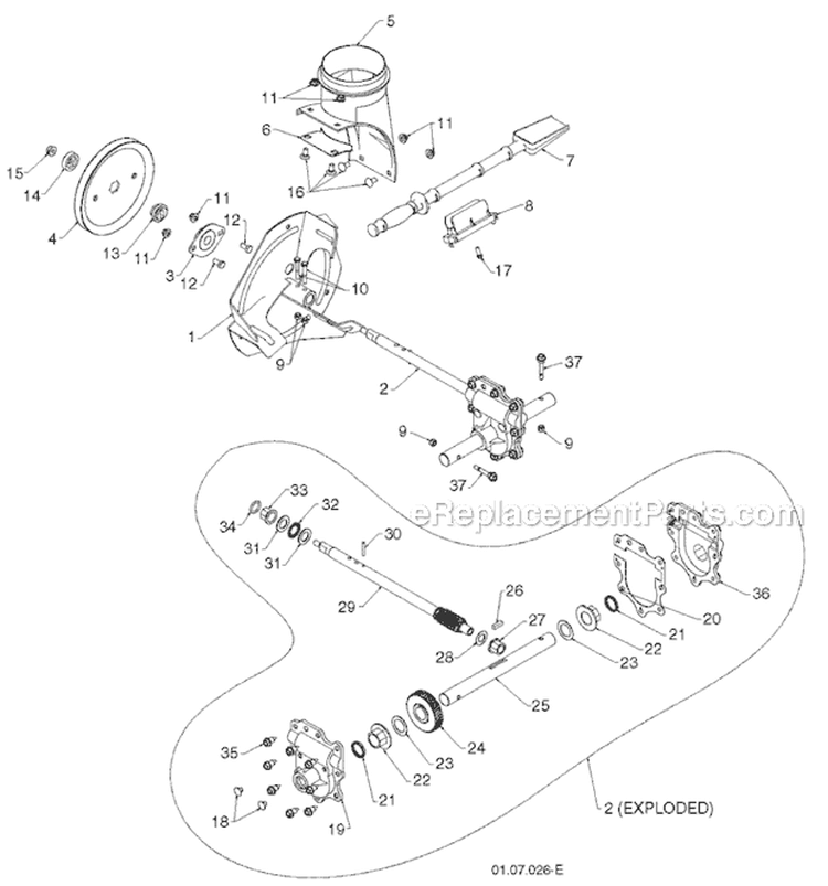 Page L Diagram and Parts List for 1830EXL 96193007600 -2011-06 Husqvarna Snow Blower