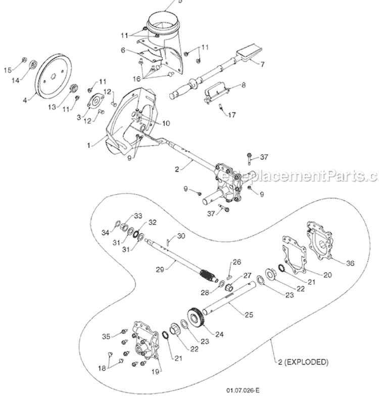 Page N Diagram and Parts List for 1830EXL 96193007600 -2011-06 Husqvarna Snow Blower