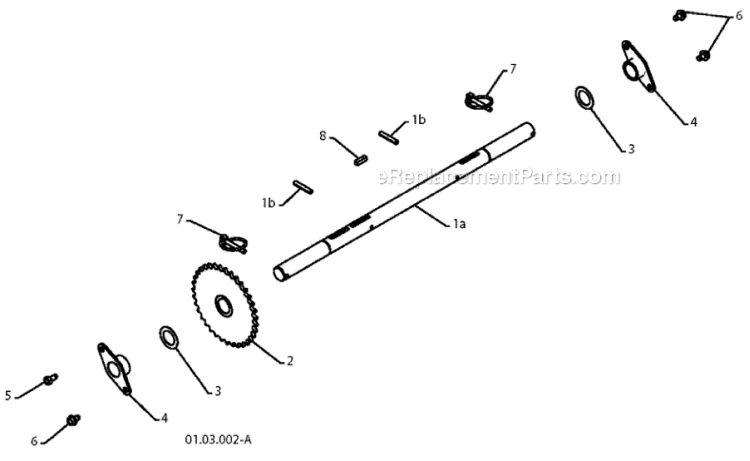 Drive Diagram and Parts List for 1830HV 96193005400 -2010-05 Husqvarna Snow Blower