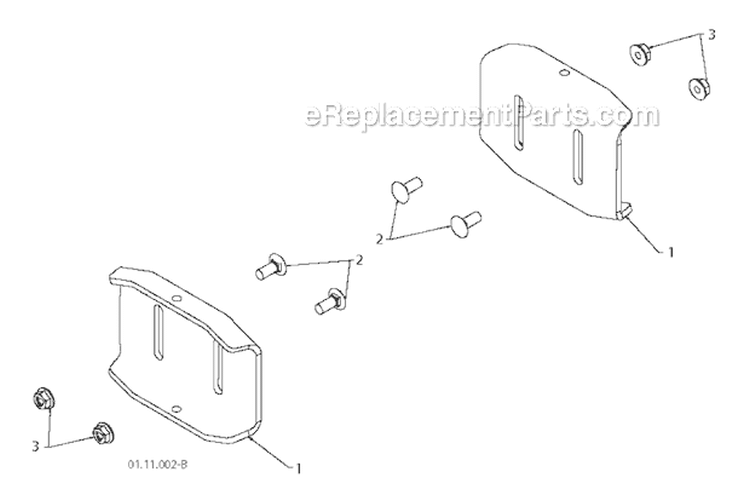 Page H Diagram and Parts List for 1830HV 96193005400 -2010-05 Husqvarna Snow Blower