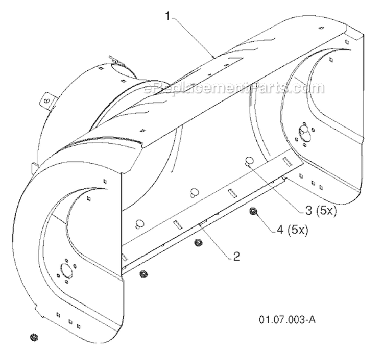 Page J Diagram and Parts List for 1830HV 96193007300 -2011-06 Husqvarna Snow Blower