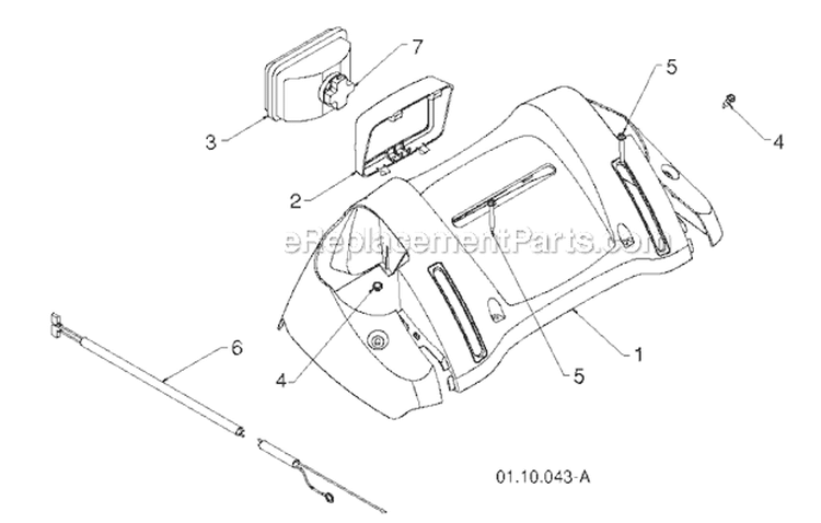 Handle And Controls Diagram and Parts List for 1830HV 96193007300 -2011-06 Husqvarna Snow Blower