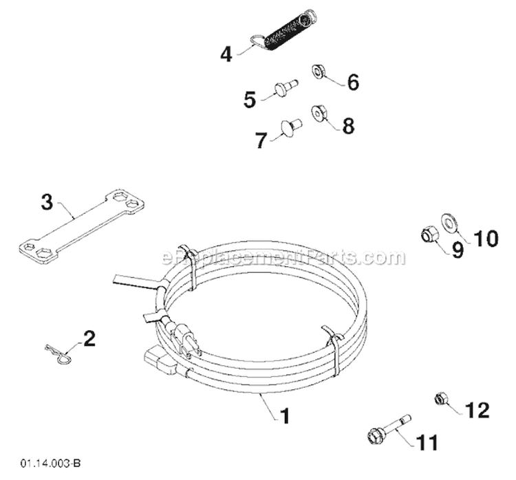 Page F Diagram and Parts List for 1830HV 96193007300 -2011-06 Husqvarna Snow Blower