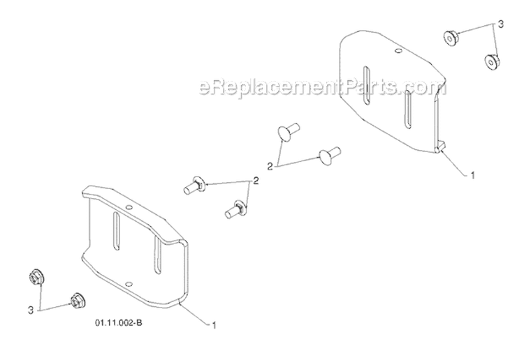 Auger Housing And Impeller Diagram and Parts List for 1830HV 96193007300 -2011-06 Husqvarna Snow Blower