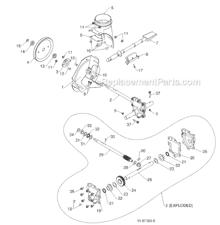 Page I Diagram and Parts List for 1830HV 96193007300 -2011-06 Husqvarna Snow Blower