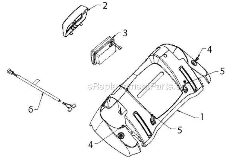 Handle and Controls Diagram and Parts List for 1830HV 96193007303 - 2012-06 Husqvarna Snow Blower