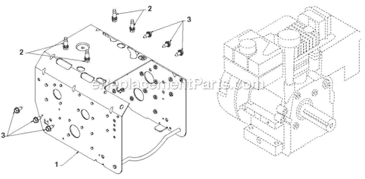 Chassis Engine Pulleys Diagram and Parts List for 1830HV 96193007303 - 2012-06 Husqvarna Snow Blower