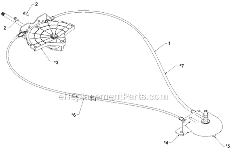 Control Panel Discharge Chute Diagram and Parts List for 1830HV 96193007305 - 2012-08 Husqvarna Snow Blower