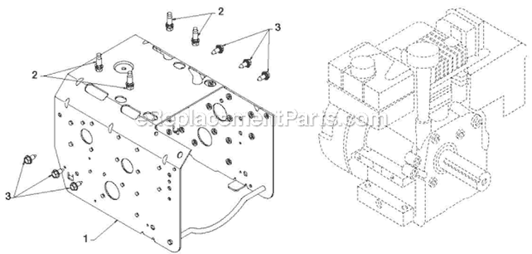 Chassis Engine Pulleys Diagram and Parts List for 1830HV 96193007305 - 2012-08 Husqvarna Snow Blower