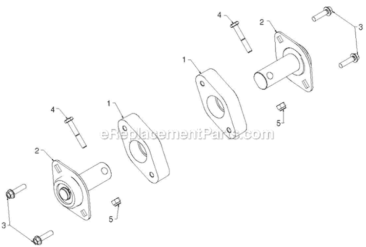 Auger Housing Impeller Diagram and Parts List for 1830HV 96193007305 - 2012-08 Husqvarna Snow Blower