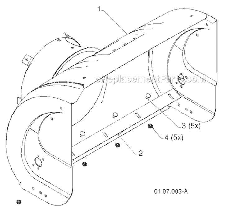 Page L Diagram and Parts List for 1830HV 96193008100 -2011-07 Husqvarna Snow Blower