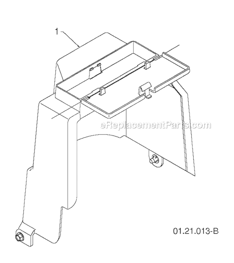 Page B Diagram and Parts List for 1830HV 96193008100 -2011-07 Husqvarna Snow Blower