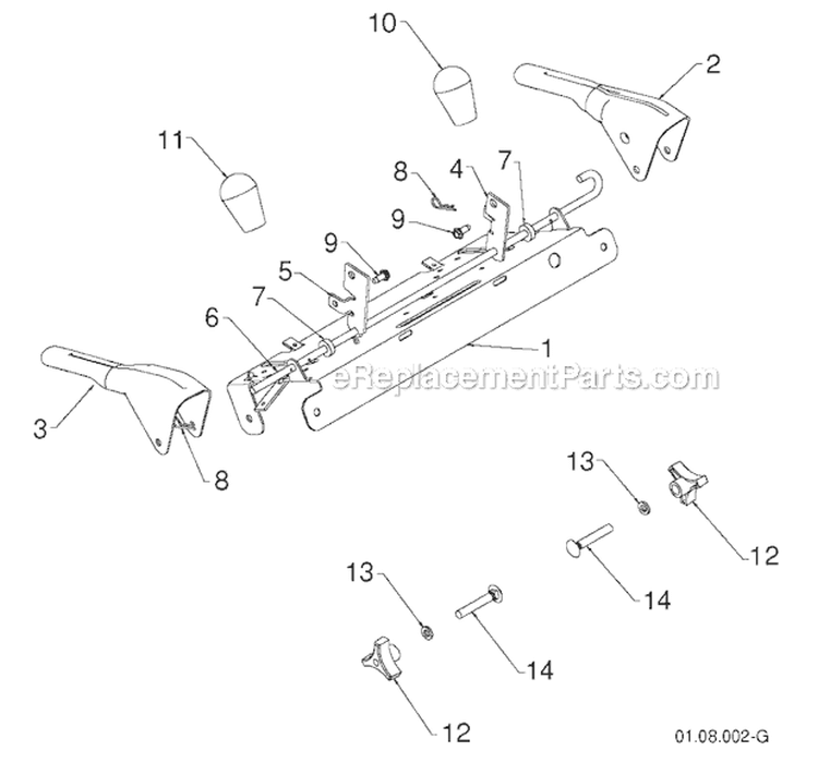 Page U Diagram and Parts List for 1830HV 96193008100 -2011-07 Husqvarna Snow Blower