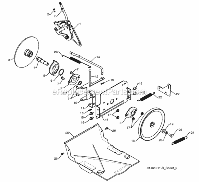 Page P Diagram and Parts List for 1830SB 2010-04 Husqvarna Snow Blower
