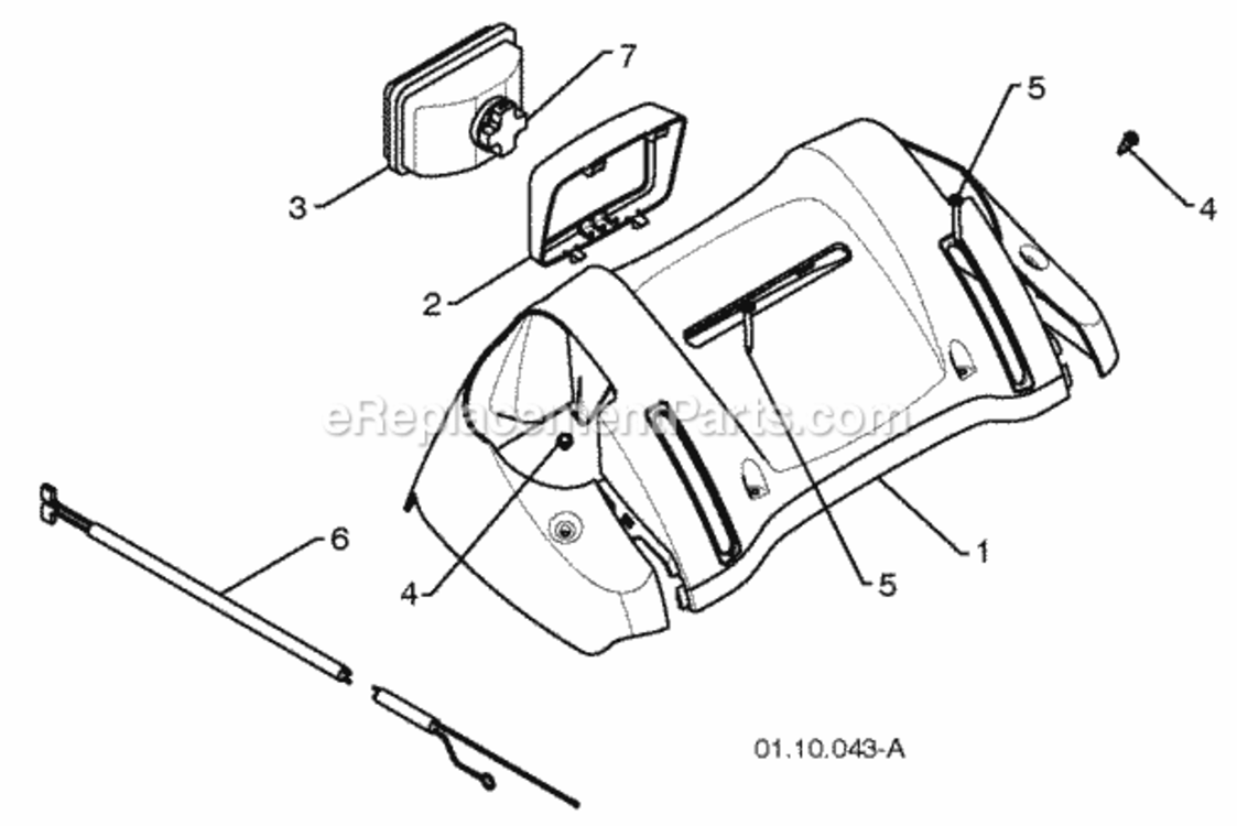 Page T Diagram and Parts List for 1830SB 2010-04 Husqvarna Snow Blower
