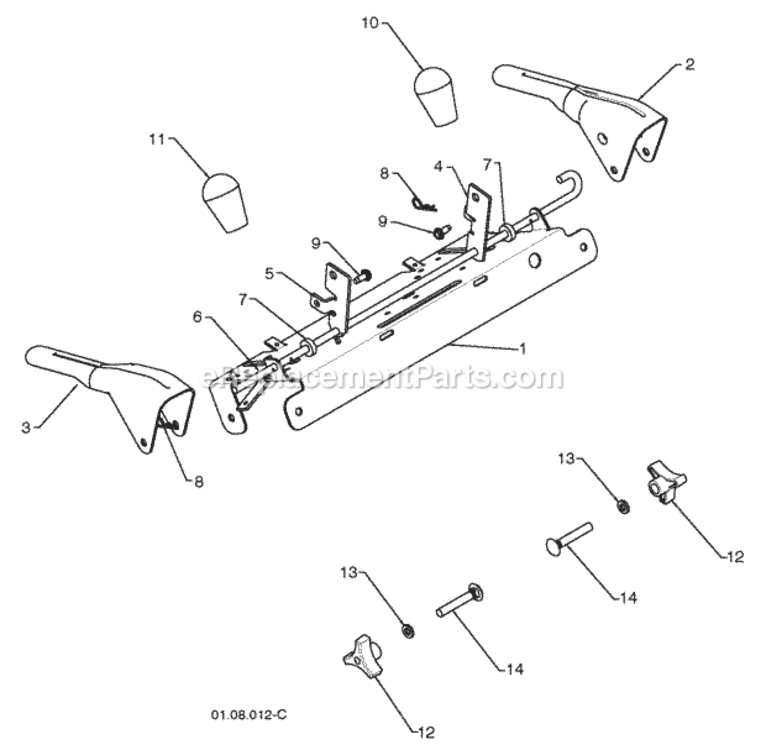 Page U Diagram and Parts List for 1830SB 2010-04 Husqvarna Snow Blower