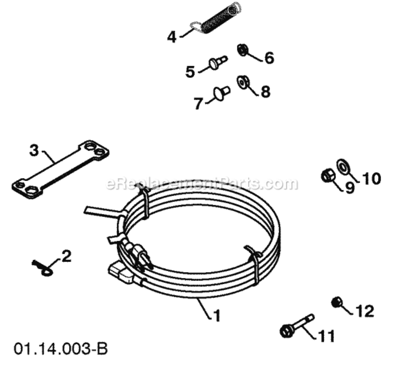 Page G Diagram and Parts List for 1830SB 2010-04 Husqvarna Snow Blower