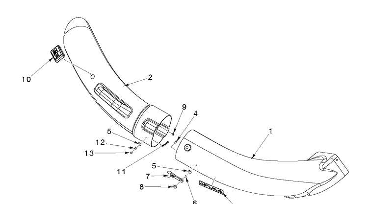 Chute Assembly Diagram and Parts List for Z400 (50-60)(2020-09) Husqvarna Lawn Tractor Accessories
