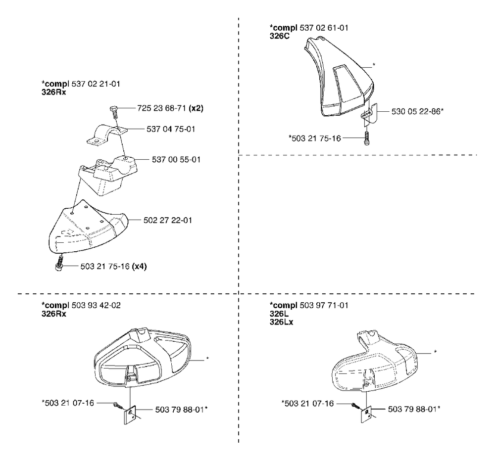 Accessories (A) Diagram and Parts List for 326L 2002-02 Husqvarna Trimmer