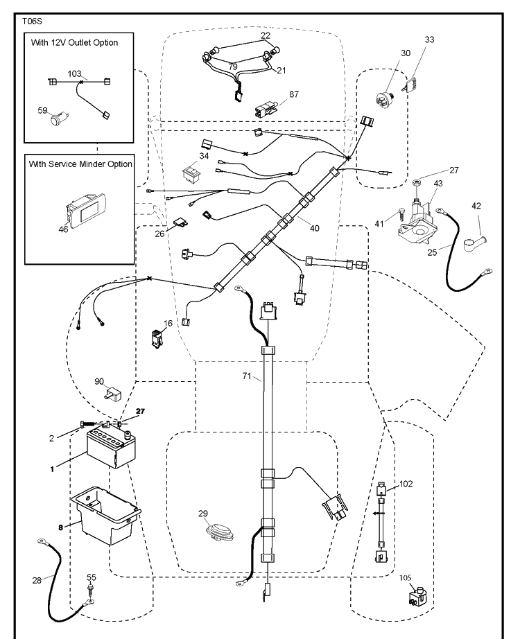 Electrical Diagram and Parts List for YTH22V46 (96043010101)(2010-07) Husqvarna Lawn Tractor