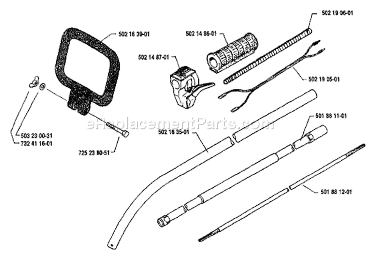 Page J Diagram and Parts List for 18RL 18 RL 1988-05 Husqvarna Trimmer