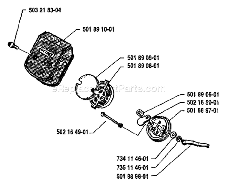 Page B Diagram and Parts List for 18RL 18 RL 1988-05 Husqvarna Trimmer