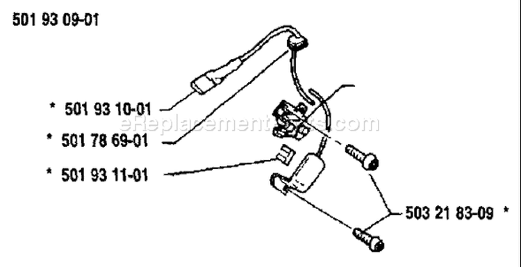 Page E Diagram and Parts List for 18RL 18 RL 1988-05 Husqvarna Trimmer