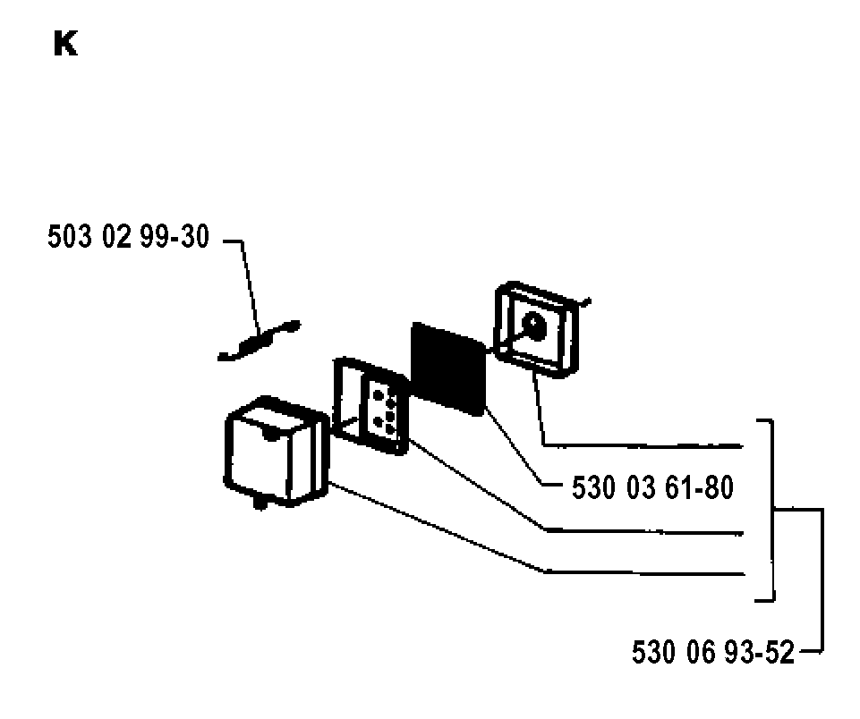 Muffler Diagram and Parts List for 18H 19941400001-19953200000 Husqvarna Trimmer