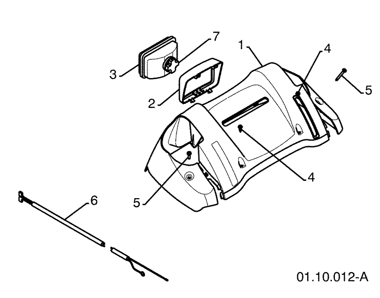 Handles 5 Diagram and Parts List for 1827SB (961930047)(2009-07) Husqvarna Snow Blower
