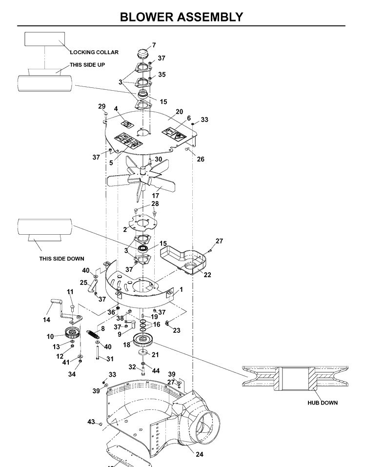 Bagger 5 Diagram and Parts List for 111280 2005-03 Husqvarna Lawn Tractor Accessories
