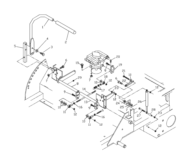 Motion Control Assembly Diagram and Parts List for ZTHKH4820 2000-05 Husqvarna Lawn Mower