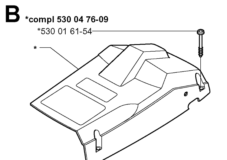 Cover Diagram and Parts List for 141 20013500001-20030100000 Husqvarna Chainsaw