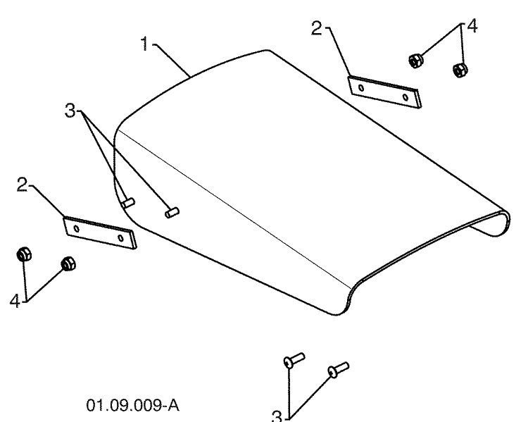 Control Panel / Discharge Chute-A 2 Diagram and Parts List for 15530SBLS (96193003801)(2009-06) Husqvarna Snow Blower