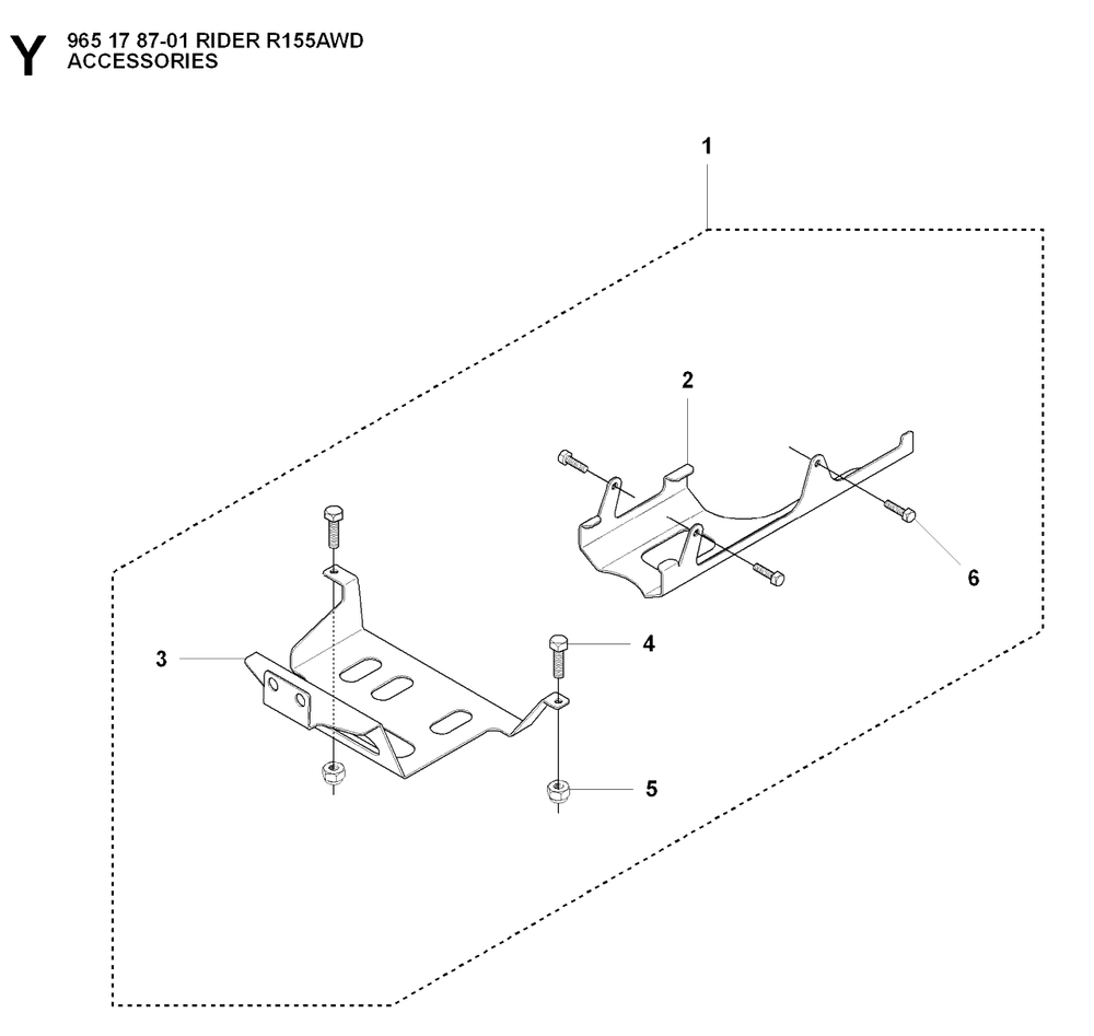 Accessories Diagram and Parts List for R155AWD (965178701)(2007-03) Husqvarna Lawn Tractor