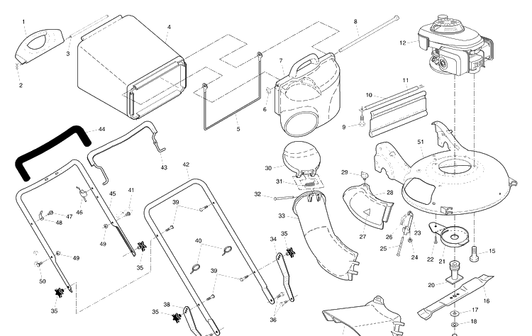 Repair Parts (A) Diagram and Parts List for 65C21HVA (917374780)(2003-06) Husqvarna Lawn Mower
