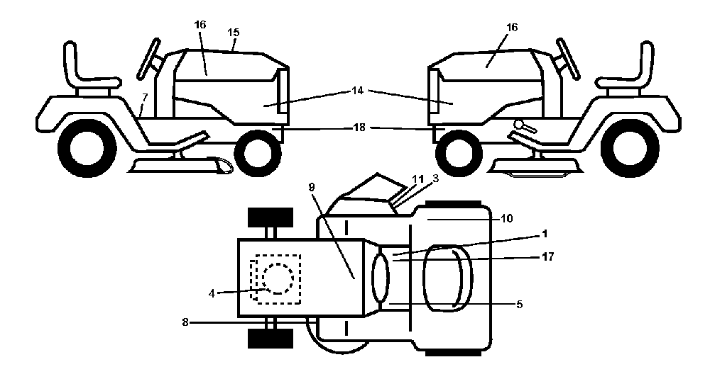 Decals Diagram and Parts List for GTH260TWIN (96041004503)(2010-01) Husqvarna Lawn Tractor