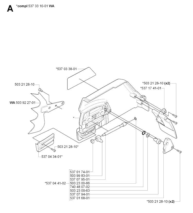 Clutch Cover 2 Diagram and Parts List for 385 20064000001-Current Husqvarna Chainsaw