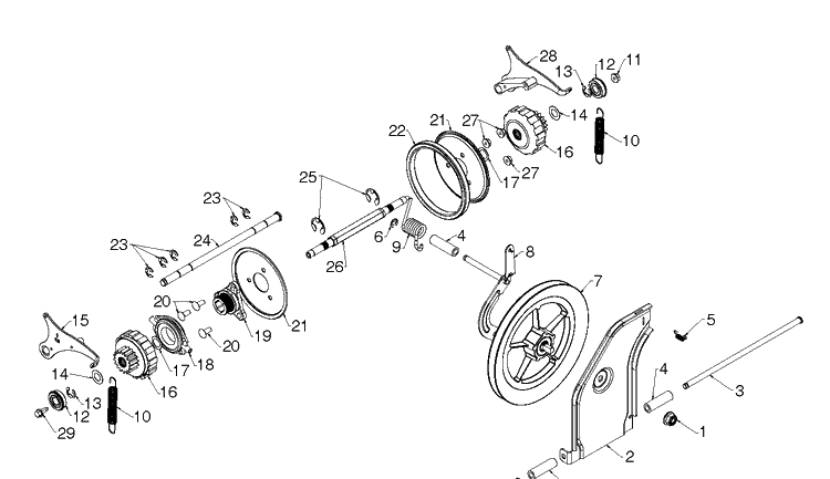 Drive Diagram and Parts List for ST224 (97046860101)(2020-06) Husqvarna Snow Blower