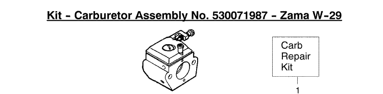 Carburetor Diagram and Parts List for 137 2009-03 Husqvarna Chainsaw