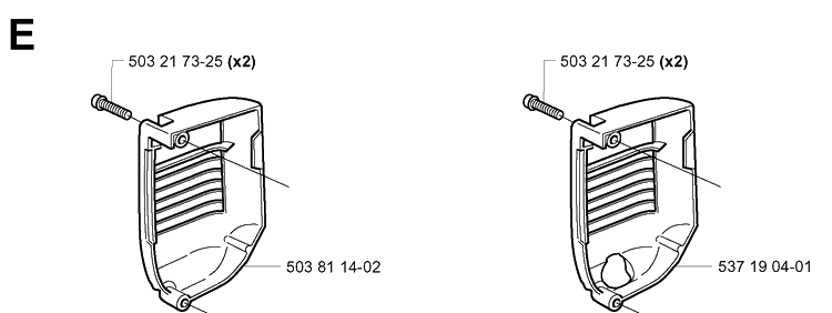 Muffler Cover Diagram and Parts List for 338XPT 20031800001-20034400000 Husqvarna Chainsaw