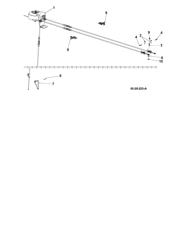Control Panel And Discharge Chute 6 Diagram and Parts List for ST424T  Husqvarna Snow Blower