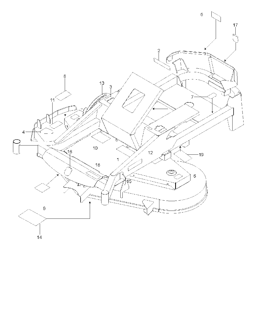Decals Diagram and Parts List for MZ28ZTBF966582501-00 2010-02 Husqvarna Lawn Tractor