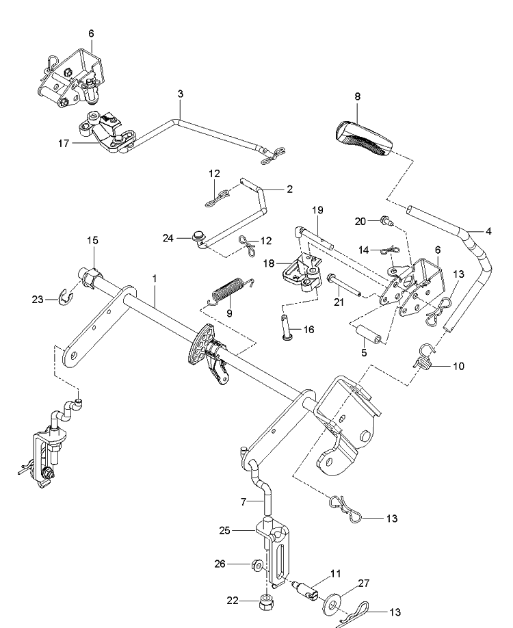 Mower Lift / Deck Lift Diagram and Parts List for Z242F (96795380100)(2018-10) Husqvarna Lawn Mower
