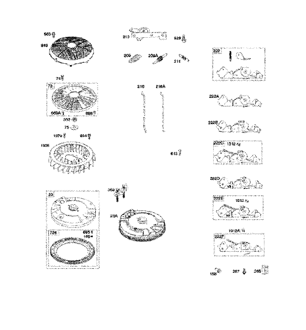 Flywheel/controls Diagram and Parts List for 917240443  Husqvarna Lawn Tractor
