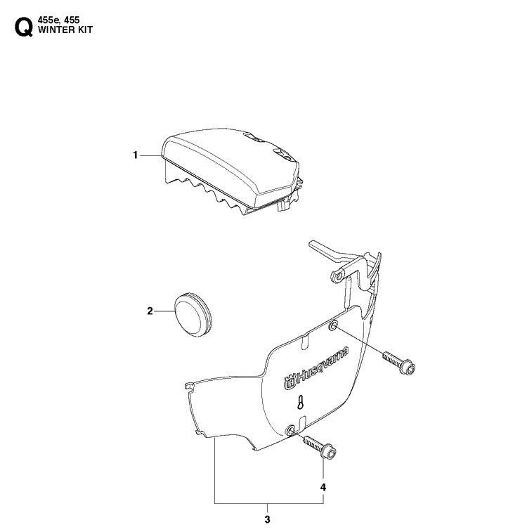 Winter Kit Diagram and Parts List for 455 RANCHER Husqvarna Chainsaw
