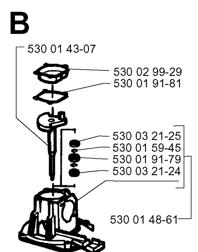 Crankshaft Diagram and Parts List for 18H 19960900001-Current Husqvarna Hedge Trimmer
