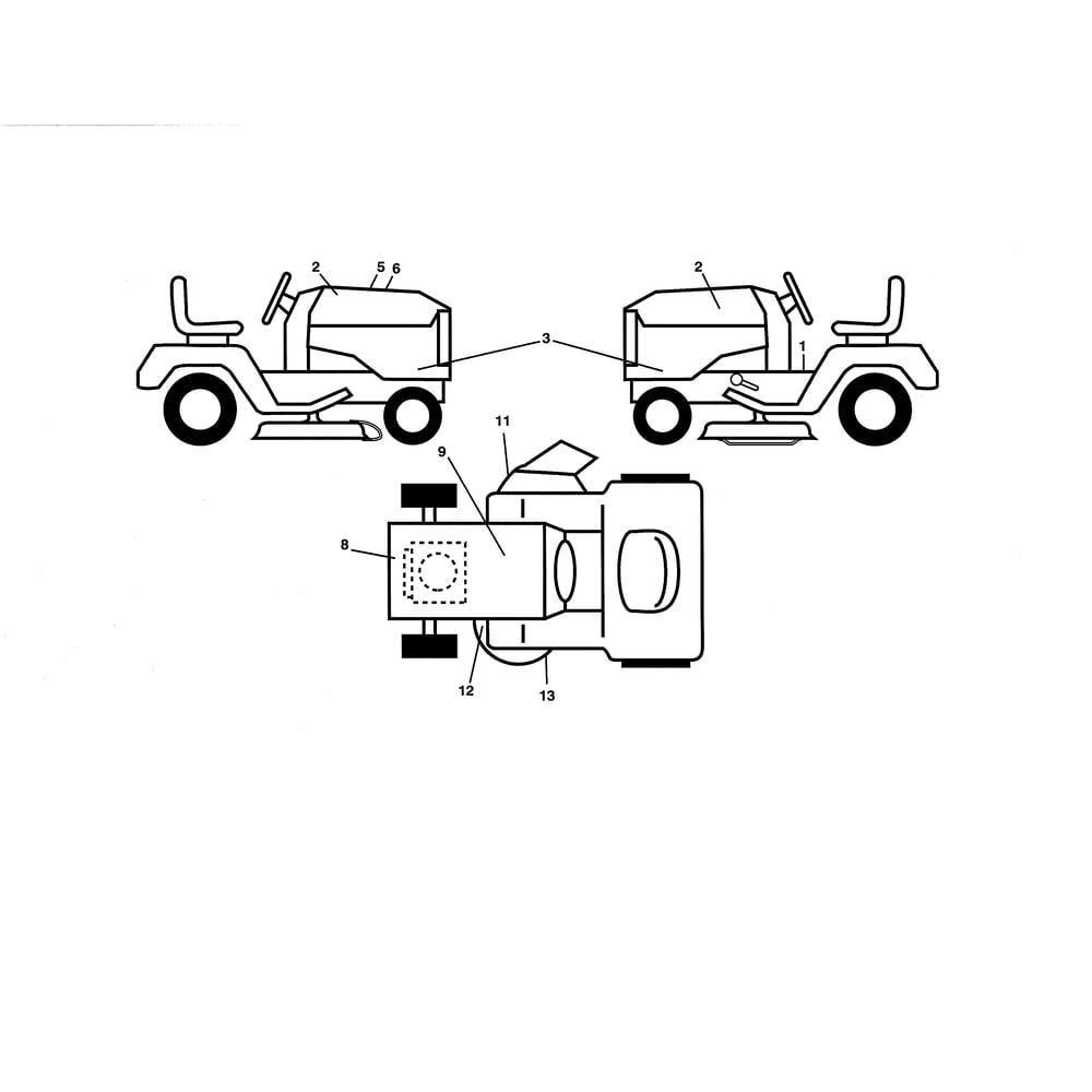 Decals Diagram and Parts List for YTH2348-917240440  Husqvarna Lawn Tractor