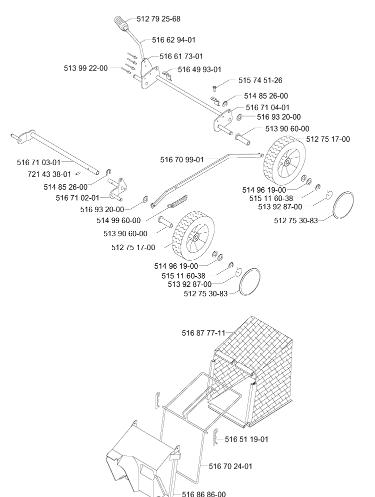 Wheels And Tires 2 Diagram and Parts List for 46 ROYAL Husqvarna Lawn Mower