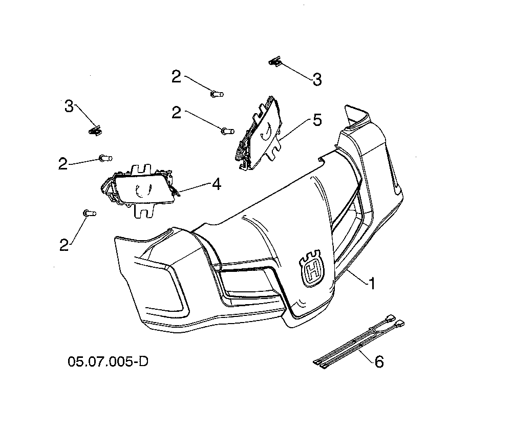 Console cover/wire harness light Diagram and Parts List for 96193010106  Husqvarna Snow Blower