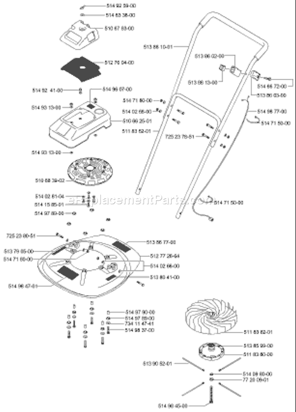 Page A Diagram and Parts List for HVT40 1999-02 Husqvarna Trimmer